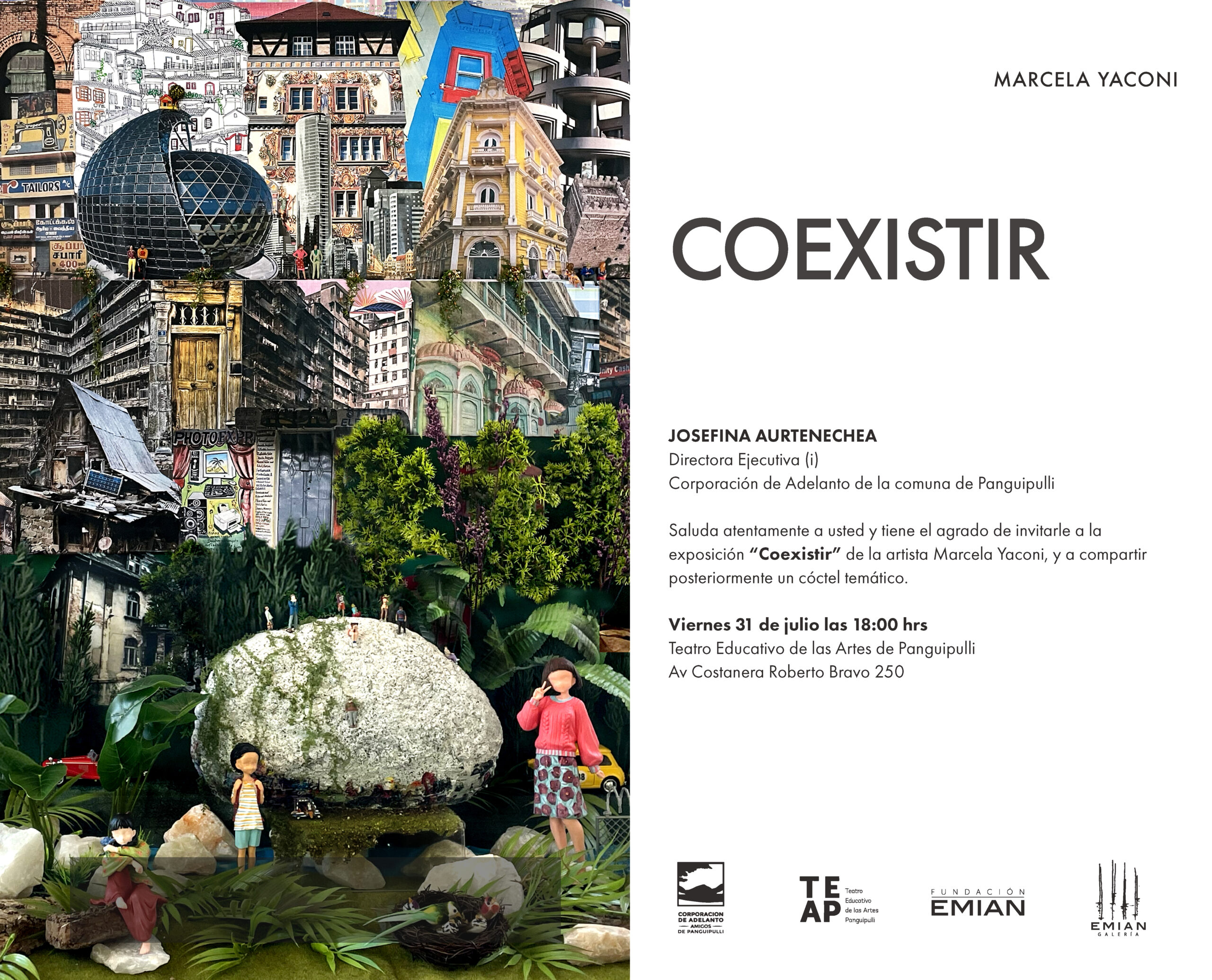 Galería EMIAN inaugura la exposición «Coexistir» de la artista Marcela Yaconi en Teatro Educativo de las Artes